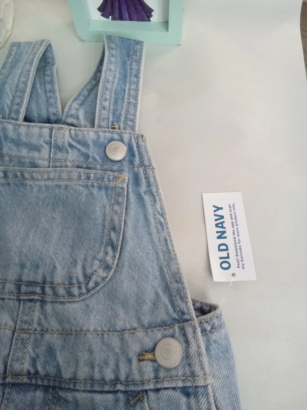Old Navy Baby Denim Shortalls Overalls 6-12M NWT